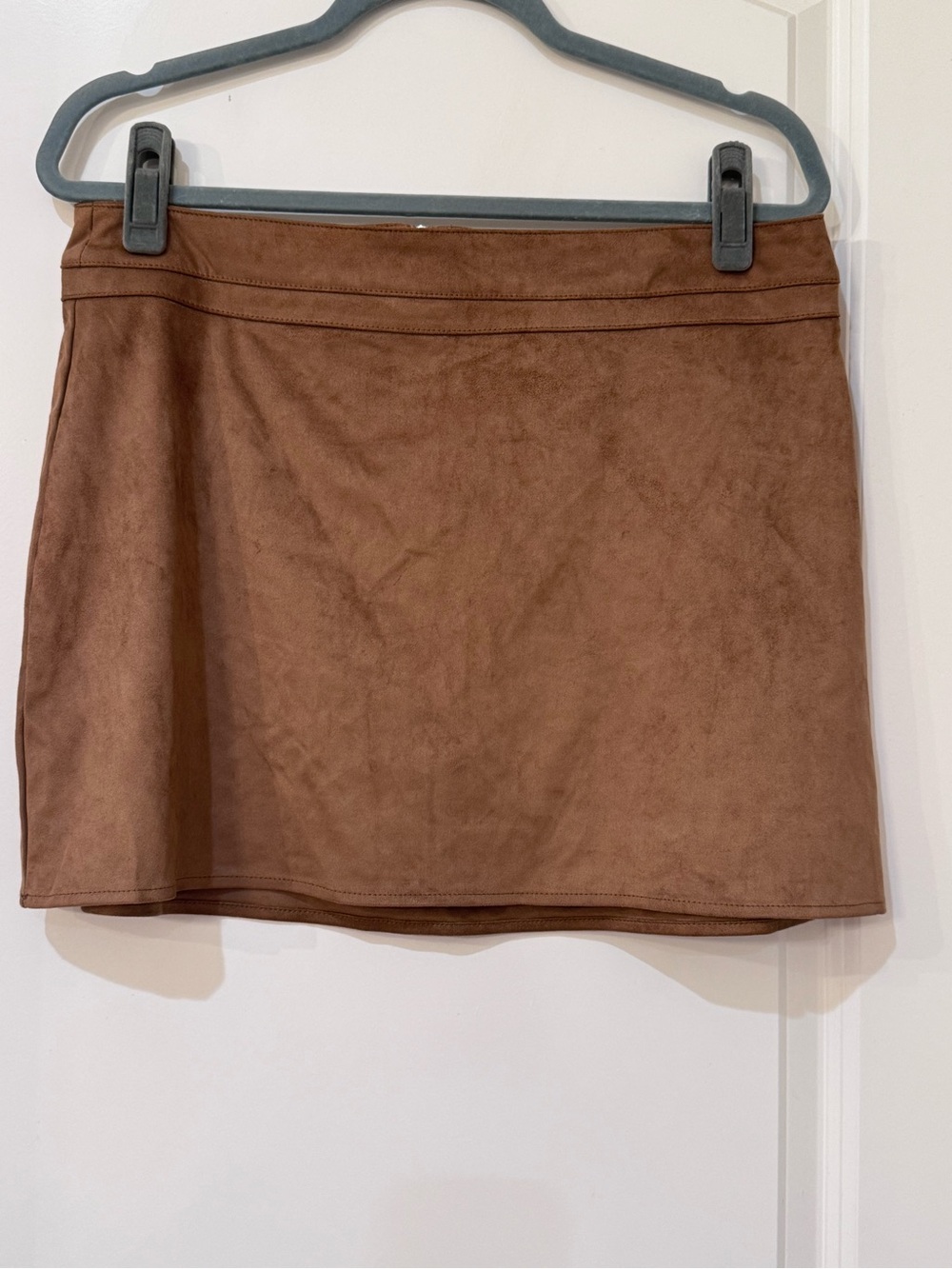 Altar'd State Chestnut Brown Faux Suede Mini Skirt